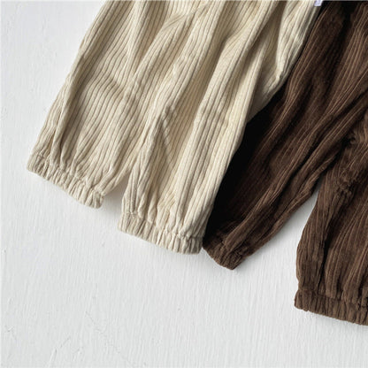 MyKids-USA® Baby Unisex Corduroy Solid Color Pants