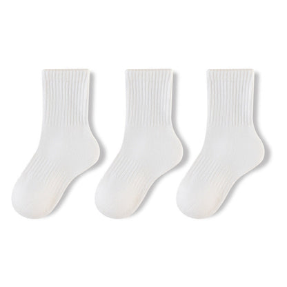 MyKids-USA® Baby Unisex Breathable Solid Color Warm Casual Socks 1 Lot=3-Pair Set