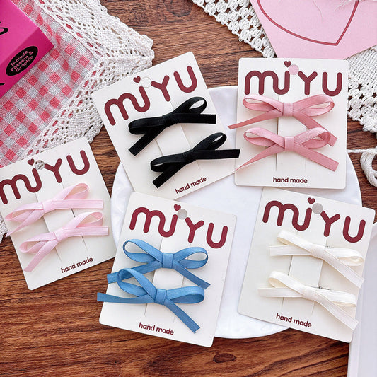 MyKids-USA® Collection of 2 Versatile Butterfly-bows Pattern Hair Clips
