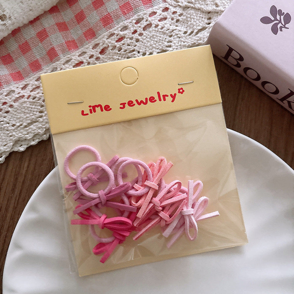 MyKids-USA® Collection of 10 Versatile Sweet Butterfly-bow Pattern Hair Ties