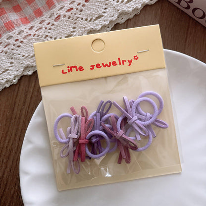 MyKids-USA® Collection of 10 Versatile Sweet Butterfly-bow Pattern Hair Ties
