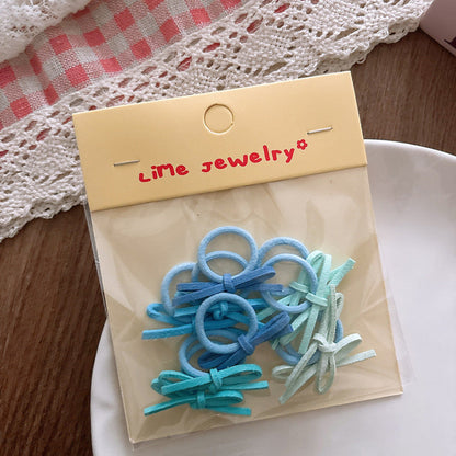 MyKids-USA® Collection of 10 Versatile Sweet Butterfly-bow Pattern Hair Ties