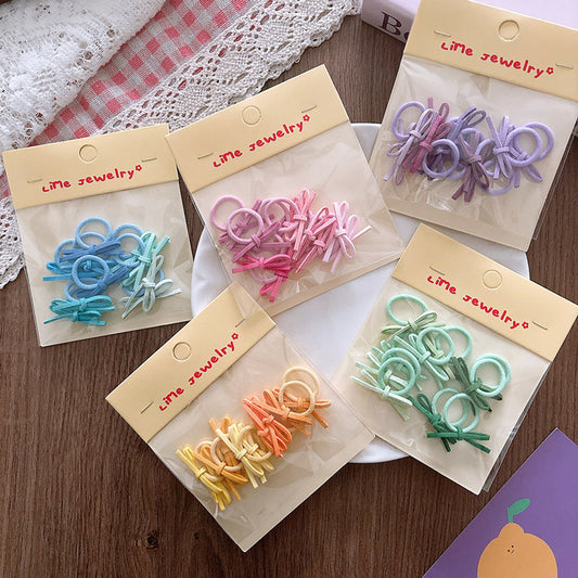 MyKids-USA® Collection of 10 Versatile Sweet Butterfly-bow Pattern Hair Ties