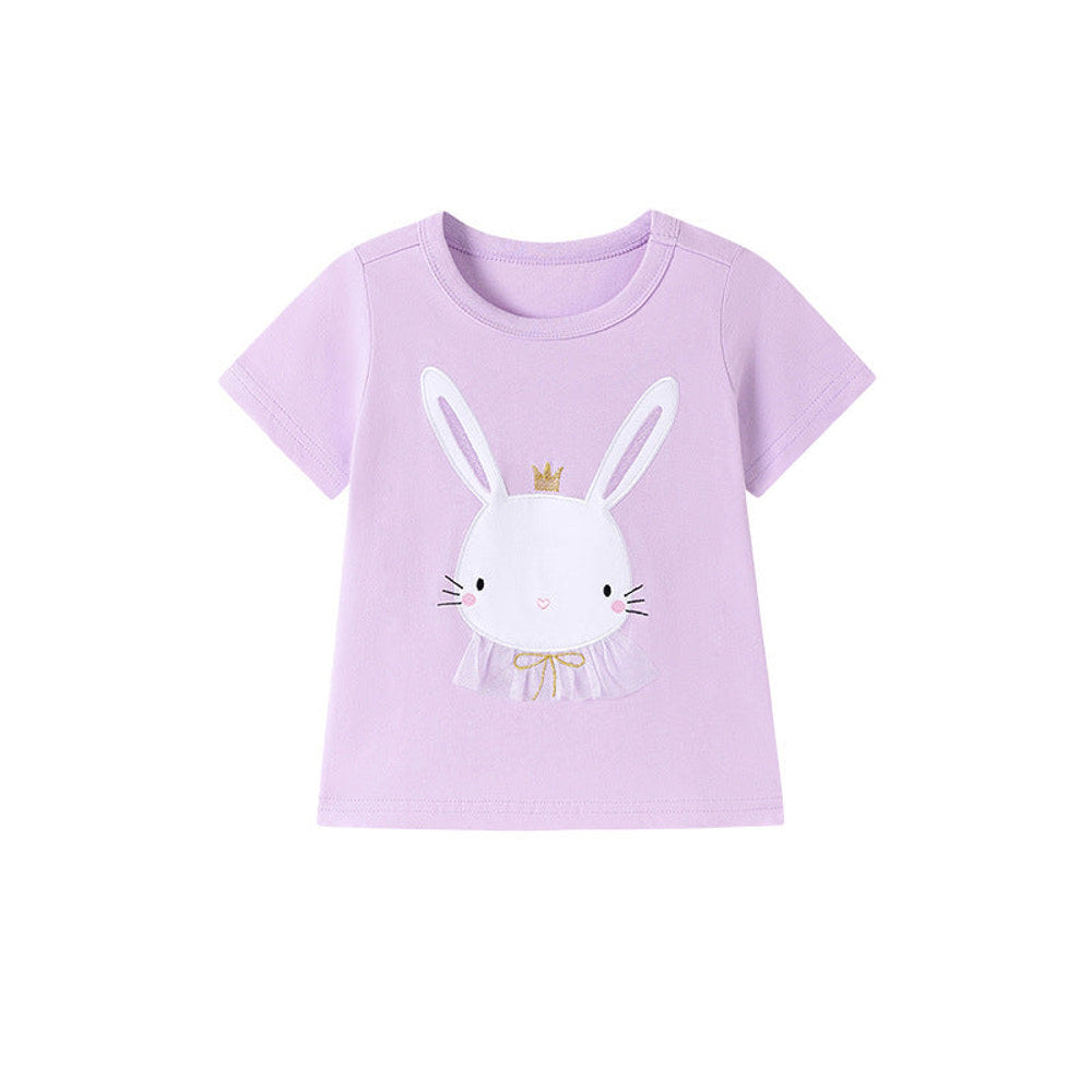 MyKids-USA® Kids’ Cartoon Pattern Short Sleeves T-shirt in European and American Style for Girls