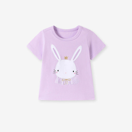 MyKids-USA® Kids’ Cartoon Pattern Short Sleeves T-shirt in European and American Style for Girls