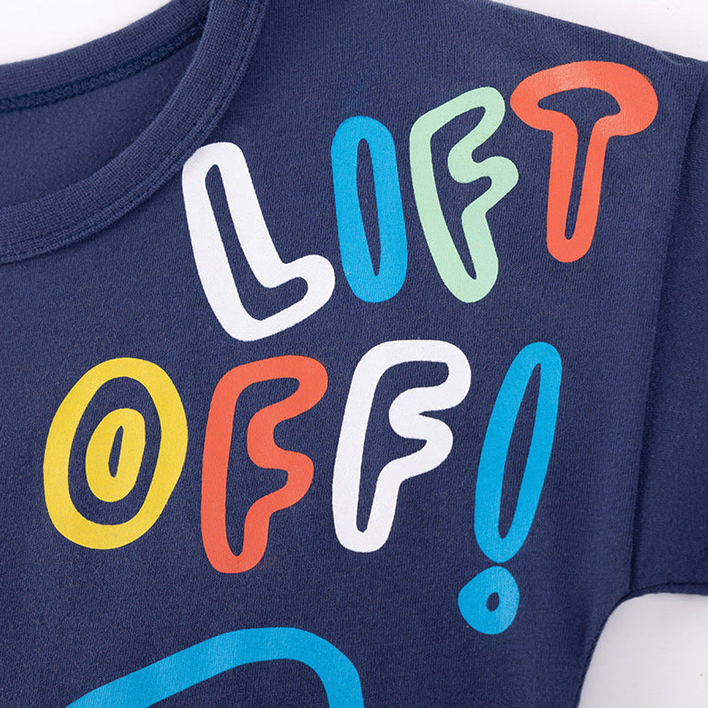 MyKids-USA® Baby Kids Boys Short Sleeves Cartoon and Letters Pattern T-shirt and Shorts Clothing Set