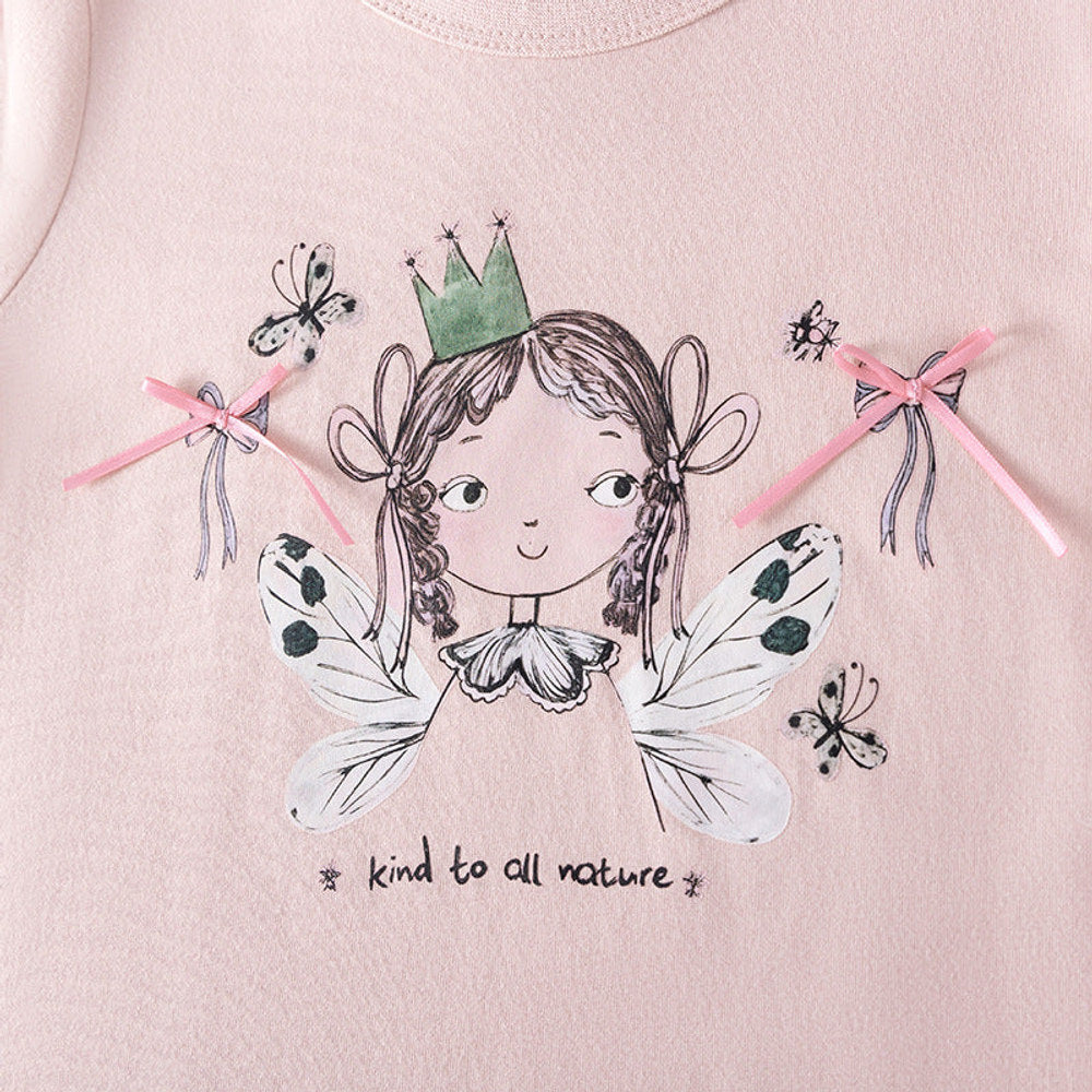 MyKids-USA® Baby Kids Girls Short Sleeves Cartoon Pattern T-shirt and Pink Floral Shorts Clothing Set