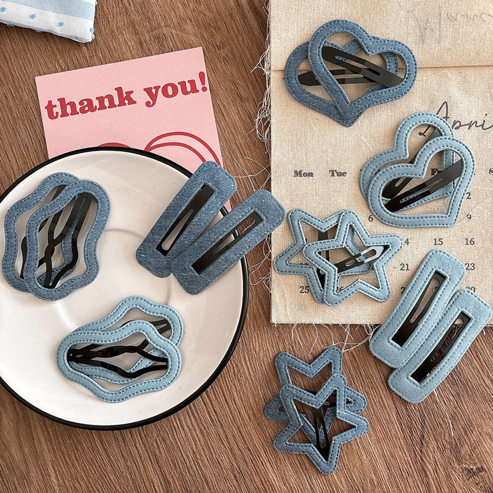 MyKids-USA® Collection of 2 Versatile Geometric Pattern Hair Clips