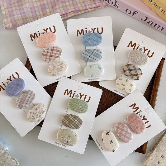 MyKids-USA® Collection of 3 Versatile Cute Pattern Hair Clips