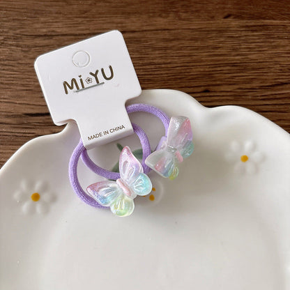 MyKids-USA® Collection of 2 Versatile Sweet Resin Decorated Hair Ties
