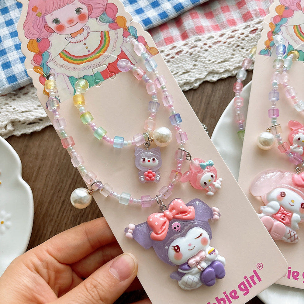 MyKids-USA® Cute Children’s Cartoon Necklace and Bracelet Jewelry Set