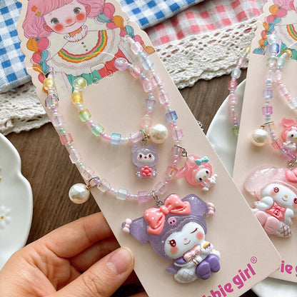 MyKids-USA® Cute Children’s Cartoon Necklace and Bracelet Jewelry Set