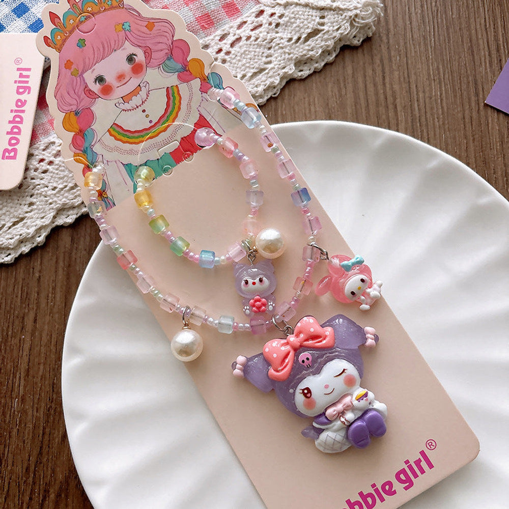 MyKids-USA® Cute Children’s Cartoon Necklace and Bracelet Jewelry Set