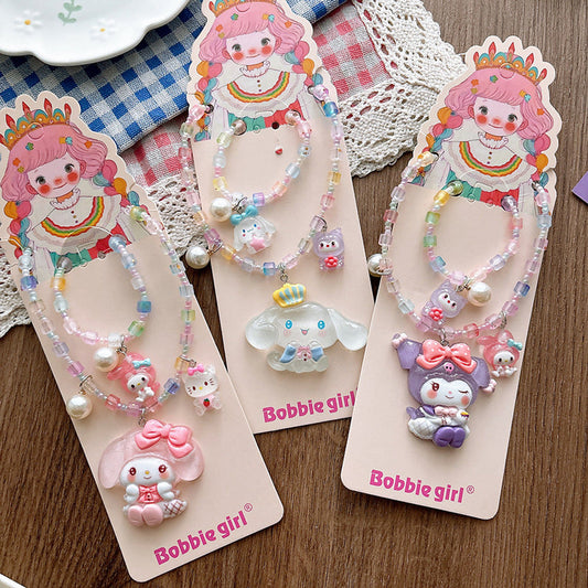 MyKids-USA® Cute Children’s Cartoon Necklace and Bracelet Jewelry Set