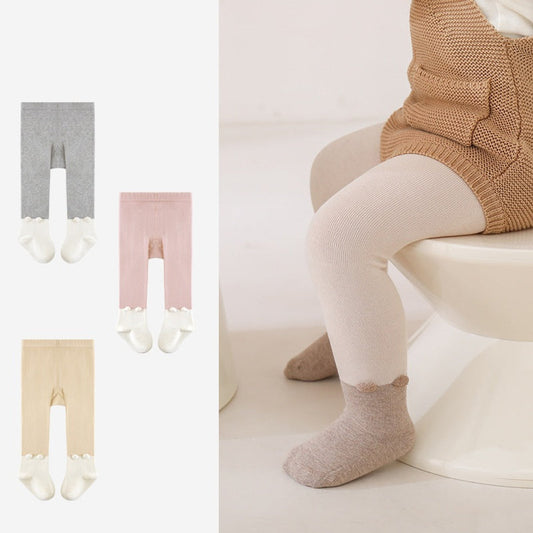 MyKids-USA® Baby Girls Breathable Color Patchwork Cute Leggings