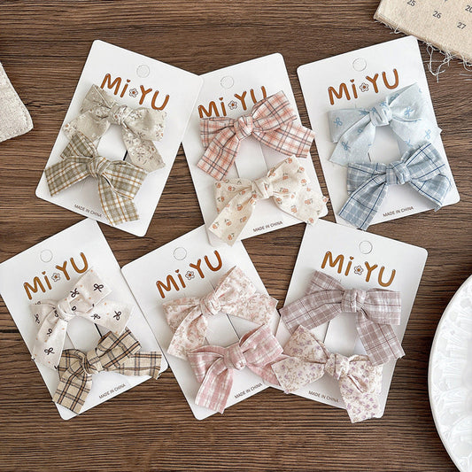 MyKids-USA® Collection of 2 Versatile Cute Butterfly-bow Hair Clips