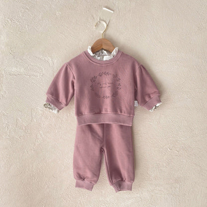 MyKids-USA® Winter and Spring Baby Kids Girls Long Sleeves Flowers and Letters Pattern Pullover and Pants Clothing Set
