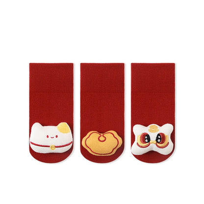 MyKids-USA® Baby Boys and Girls Cute Cartoon Pattern Socks 1 Lot=3-Pair Set