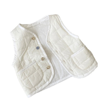 MyKids-USA® Baby Kids Unisex Solid Color Sleeveless V Neck Vest