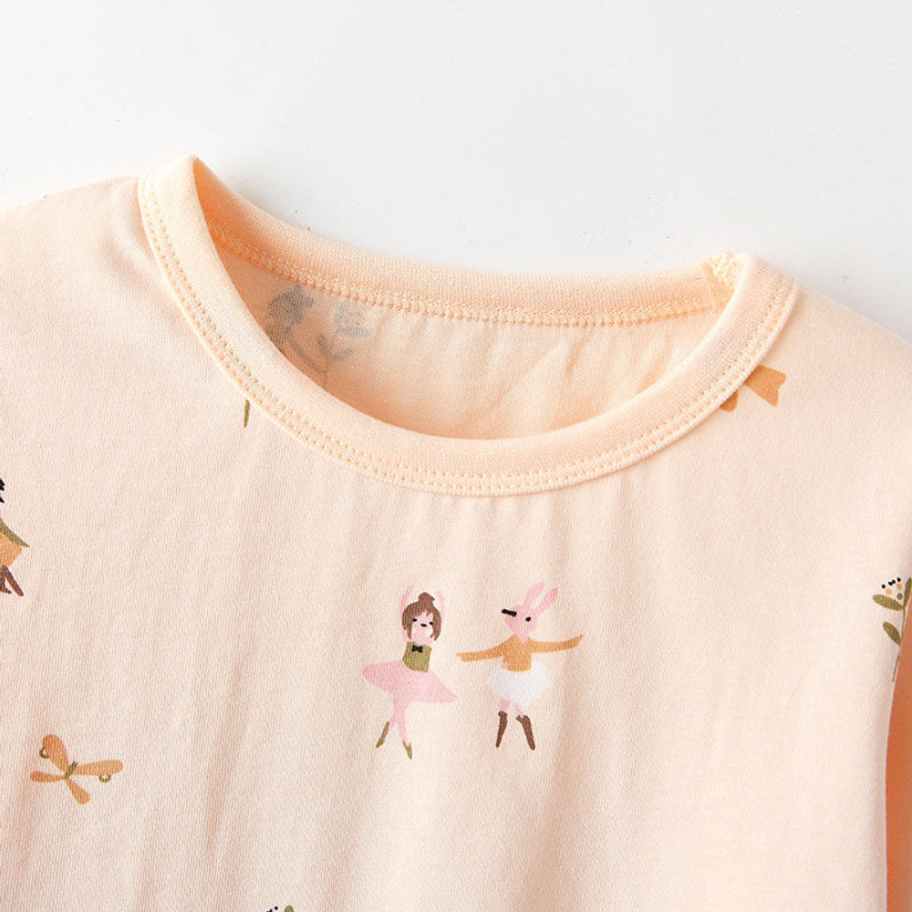 MyKids-USA® Spring and Autumn Girls Cartoon Fairy Pattern Long Sleeves Top and Pants Clothing Set