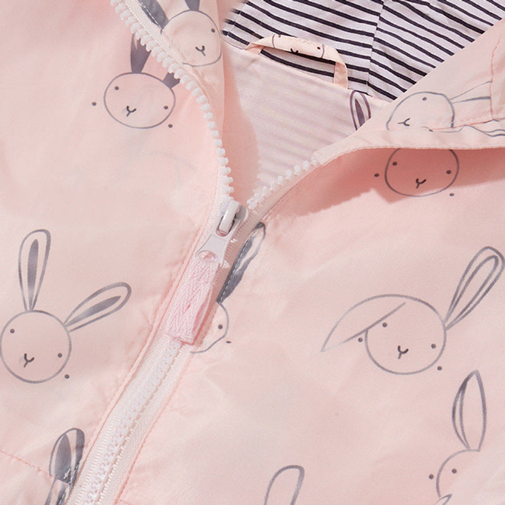 MyKids-USA® European and American Style Girls’ Cartoon Rabbit Pattern Coat with Long Sleeves