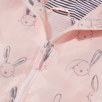 MyKids-USA® European and American Style Girls’ Cartoon Rabbit Pattern Coat with Long Sleeves