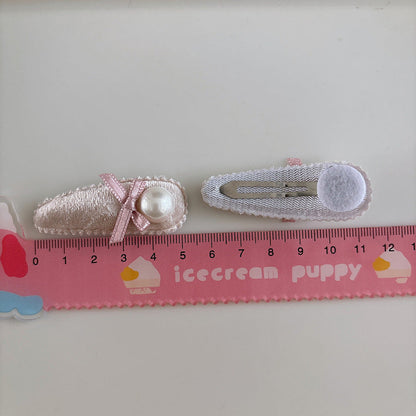 MyKids-USA® Collection of 2 Versatile Butterfly-bows Pattern Beaded Hair Clips