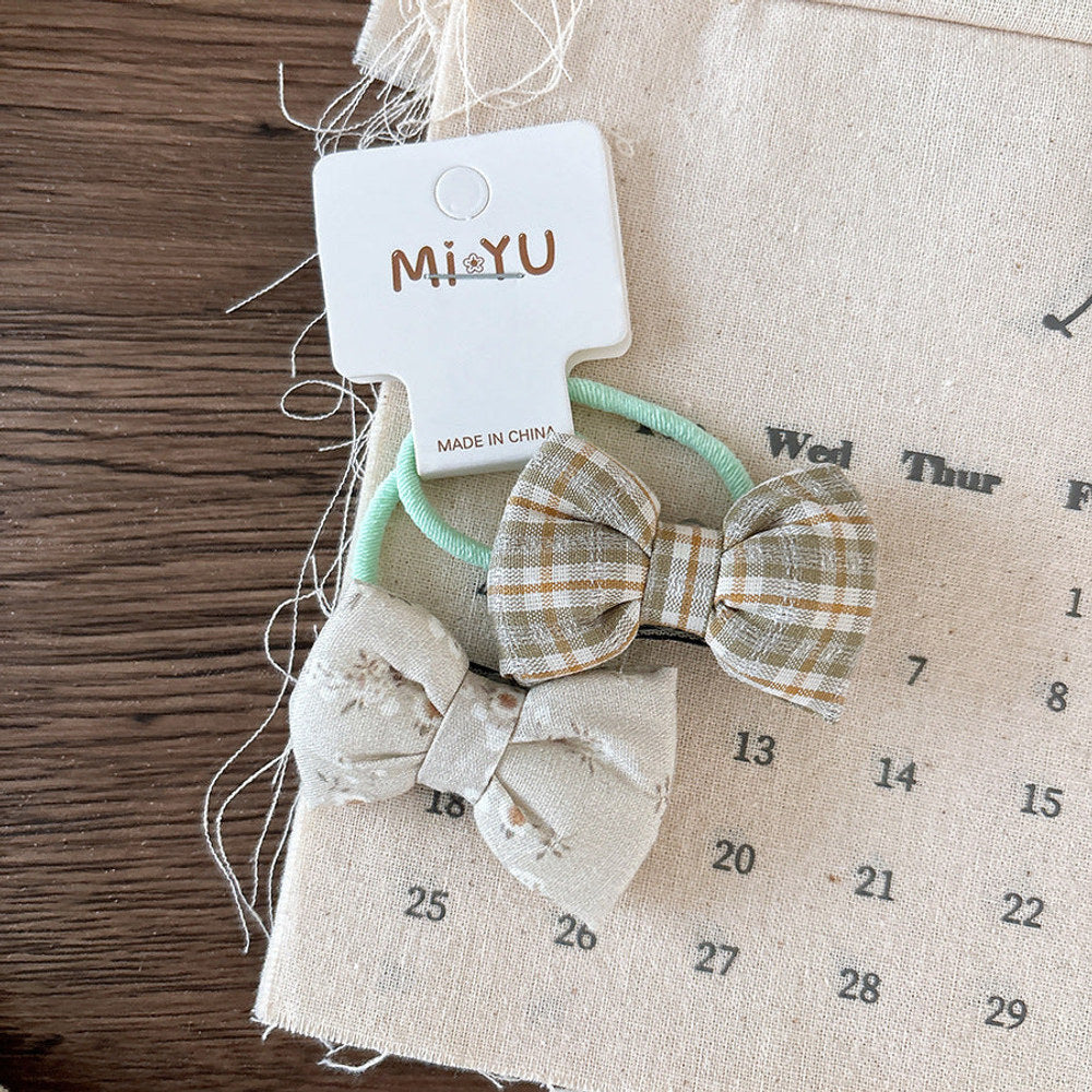MyKids-USA® Collection of 2 Versatile Sweet Butterfly-bow Pattern Hair Ties