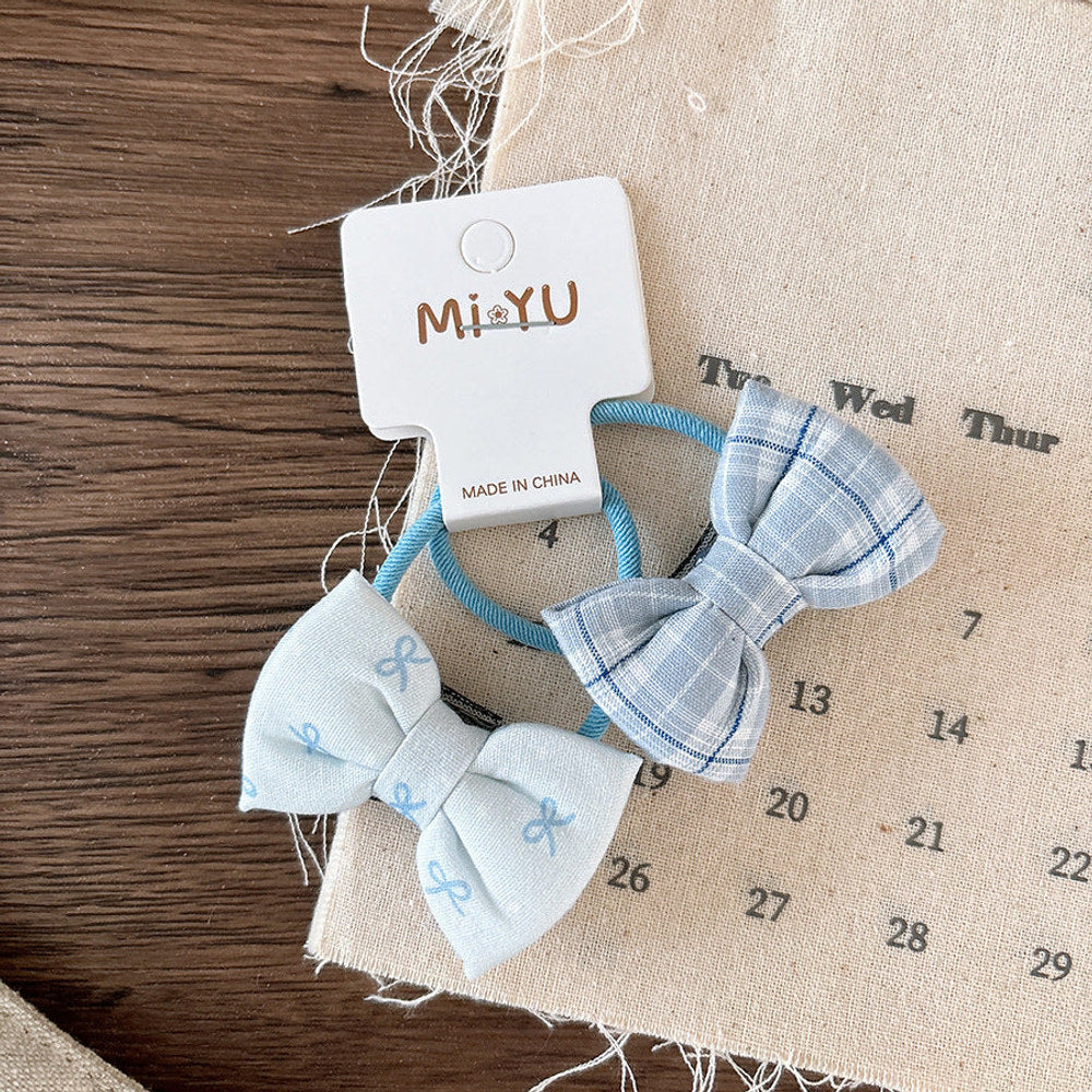 MyKids-USA® Collection of 2 Versatile Sweet Butterfly-bow Pattern Hair Ties