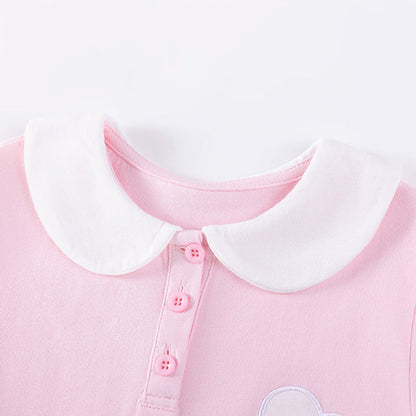 MyKids-USA® Baby Kids Girls Short Sleeves Hearts and Star Pattern T-shirt and Pants Clothing Set