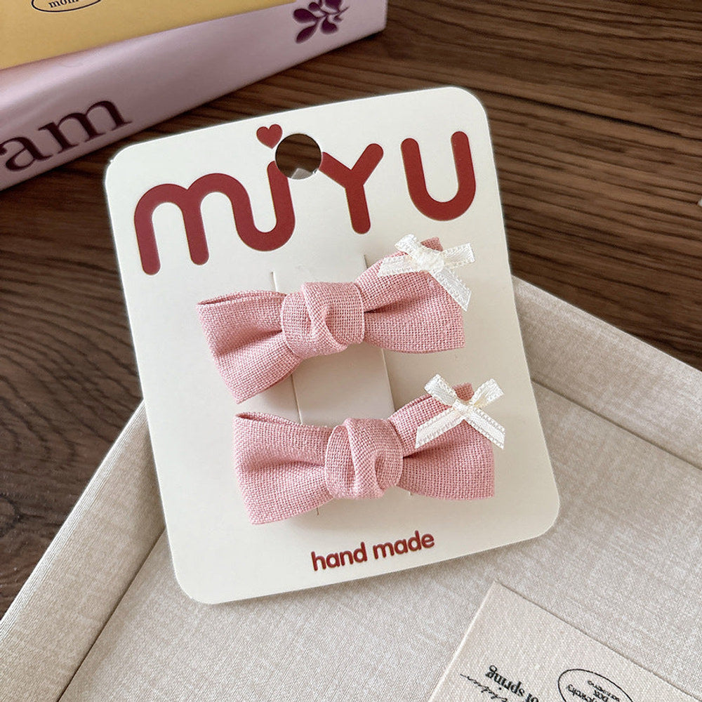 MyKids-USA® Collection of 2 Versatile Butterfly-bow Pattern Hair Clips