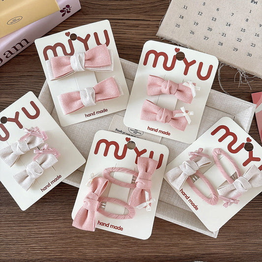 MyKids-USA® Collection of 2 Versatile Butterfly-bow Pattern Hair Clips