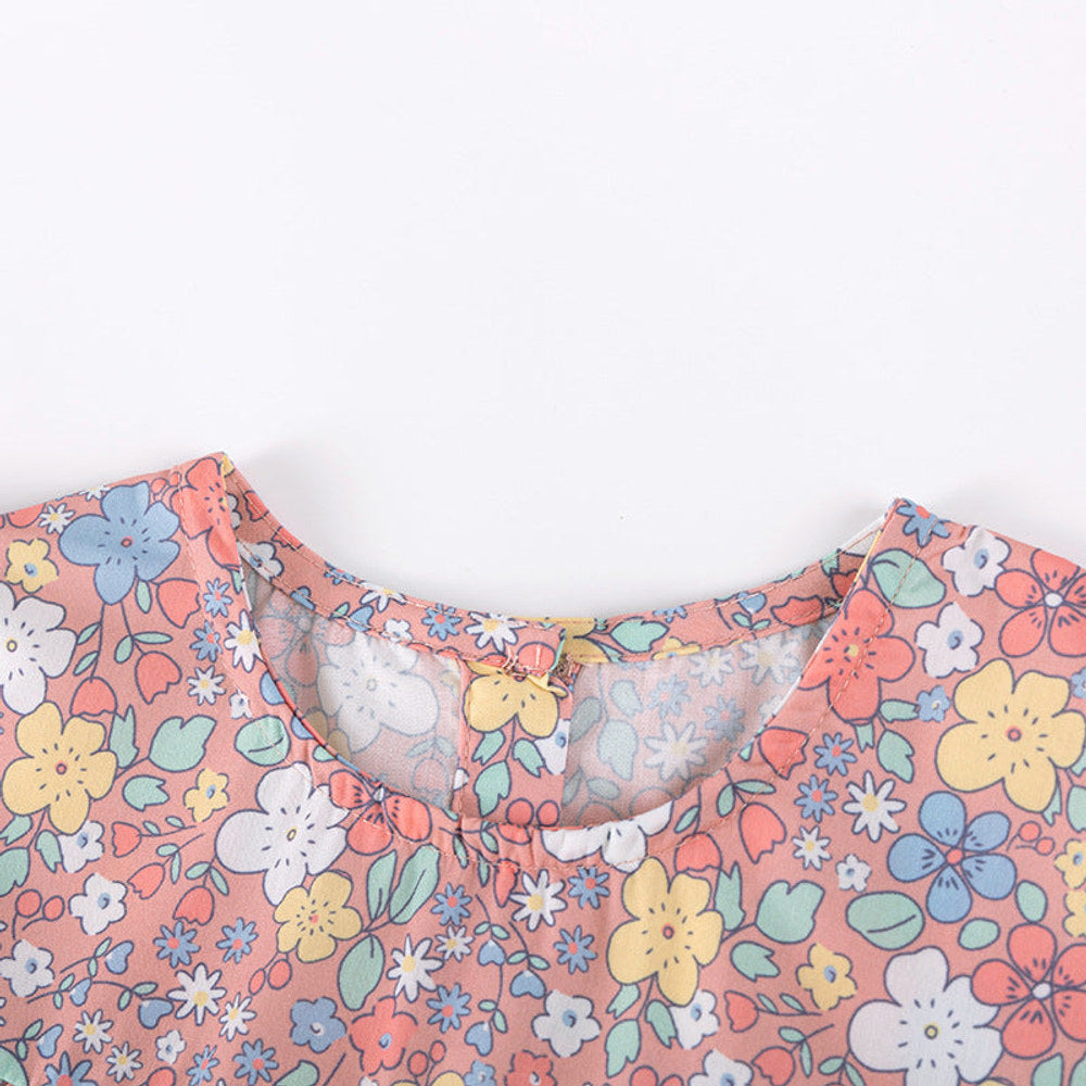 MyKids-USA® Baby Kids Girls Short Sleeves Floral Pattern T-shirt and Pants Clothing Set