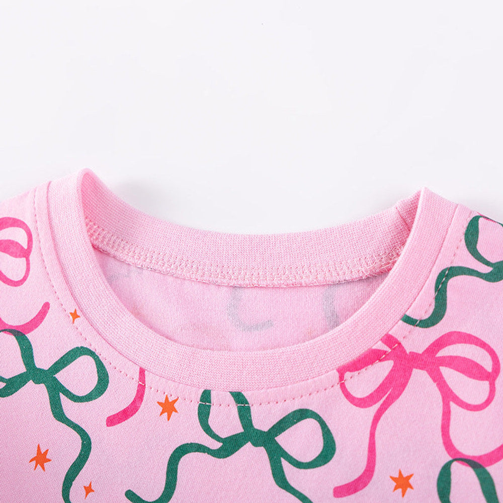 MyKids-USA® Butterfly-bows Pattern Short Sleeves Tulle Patchwork Dress for Stylish Girls
