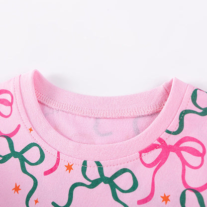 MyKids-USA® Butterfly-bows Pattern Short Sleeves Tulle Patchwork Dress for Stylish Girls