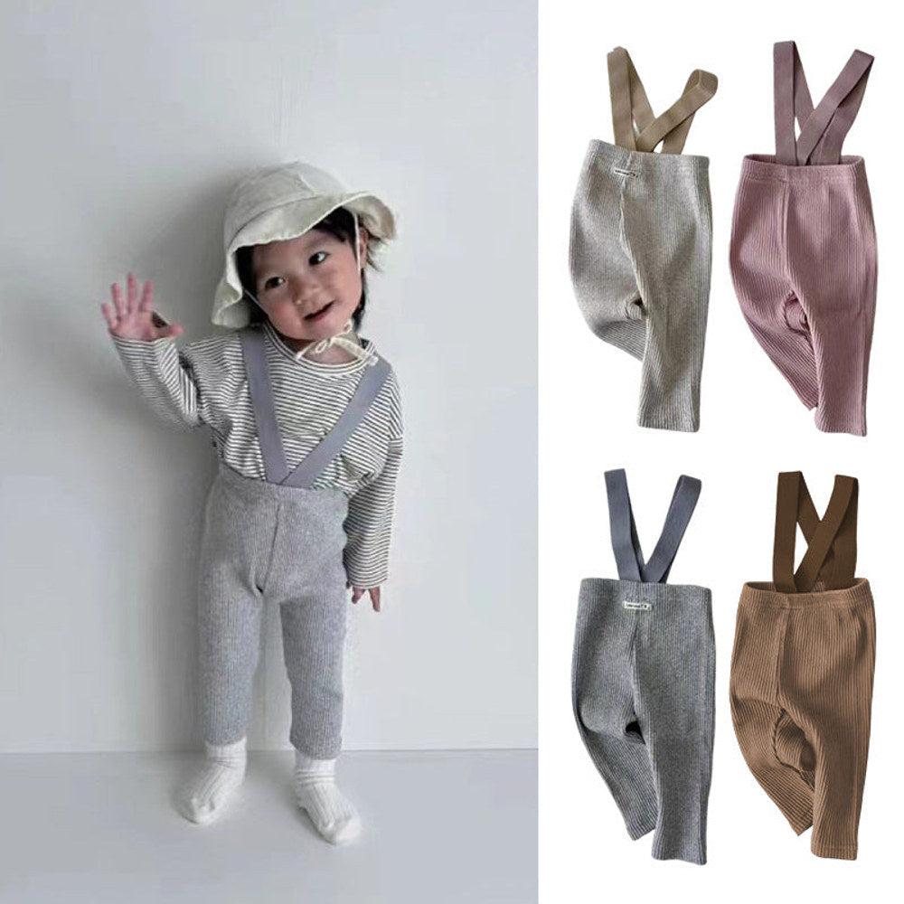 MyKids-USA® Baby Unisex Sleeveless Solid Color Rompers Overalls