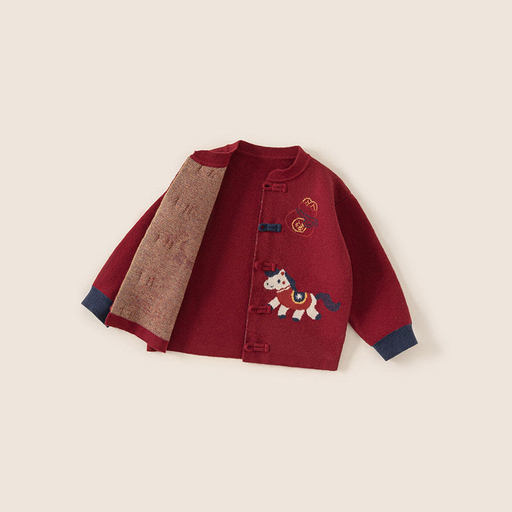 MyKids-USA® Baby Kids Unisex Horse Cartoon Pattern Thick Coat