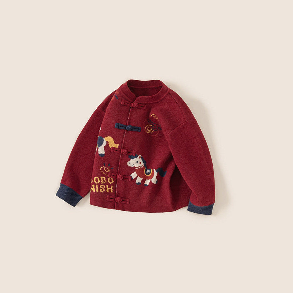 MyKids-USA® Baby Kids Unisex Horse Cartoon Pattern Thick Coat