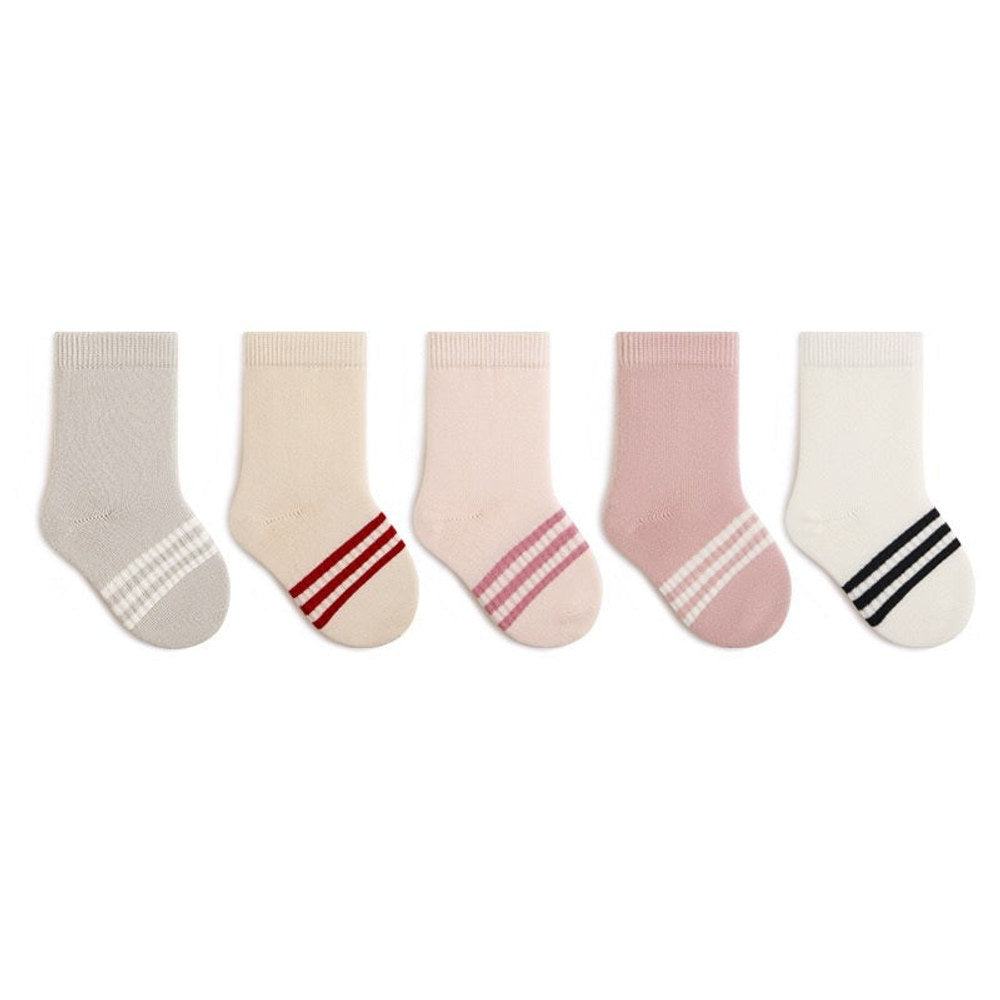 MyKids-USA® Baby Boys and Girls Cute Cartoon and Striped Pattern Socks 1 Lot=5-Pair Set
