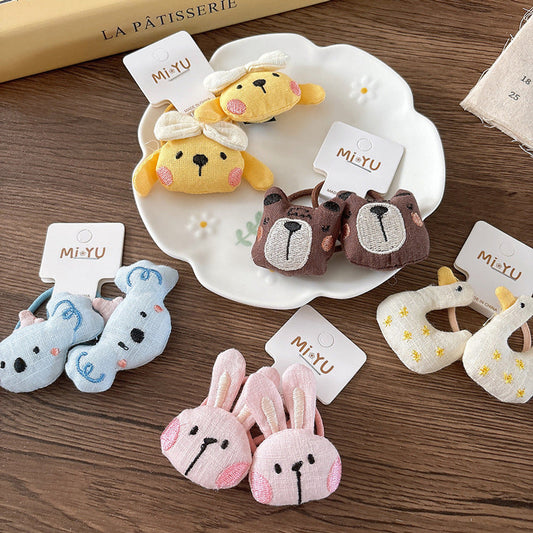 MyKids-USA® Collection of 2 Versatile Animals Cartoon Hair Ties