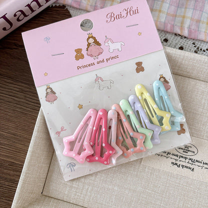 MyKids-USA® Collection of 8 Versatile Cute Geometric Pattern Hair Clips