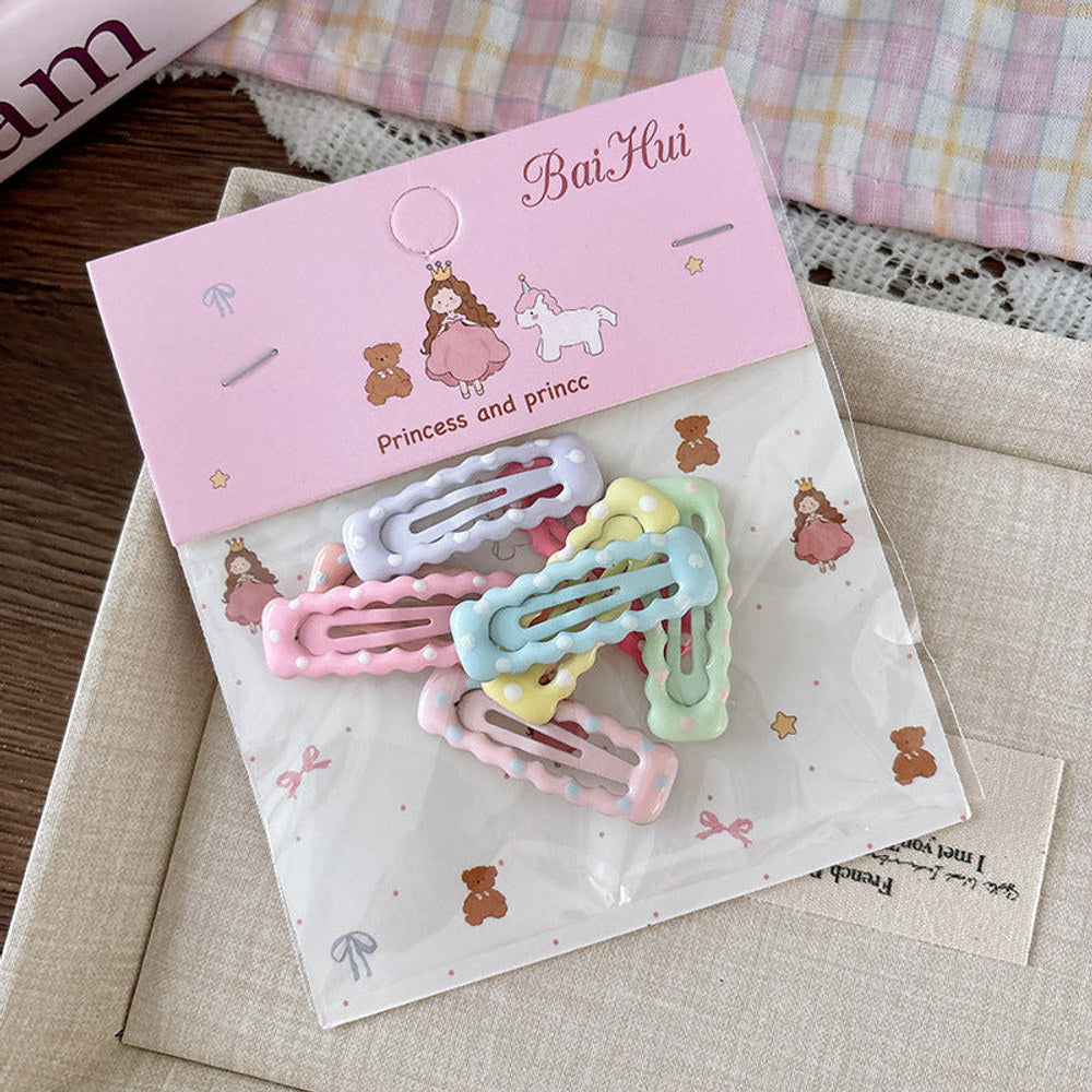 MyKids-USA® Collection of 8 Versatile Cute Geometric Pattern Hair Clips