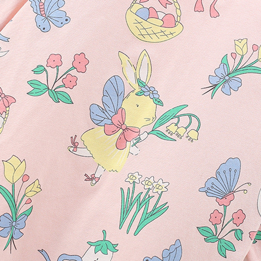 MyKids-USA® Spring and Autumn Girls Flowers Pattern Long Sleeves Top and Pants Clothing Set