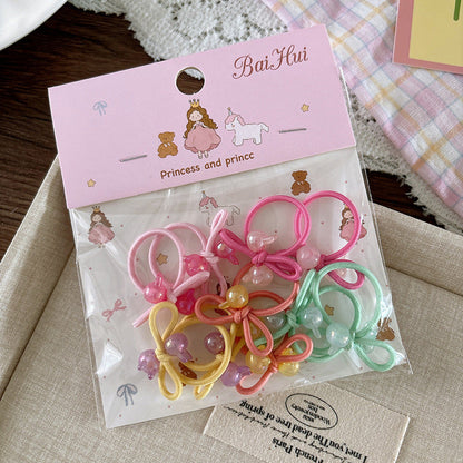 MyKids-USA® Collection of 10 Versatile Beaded Hair Ties