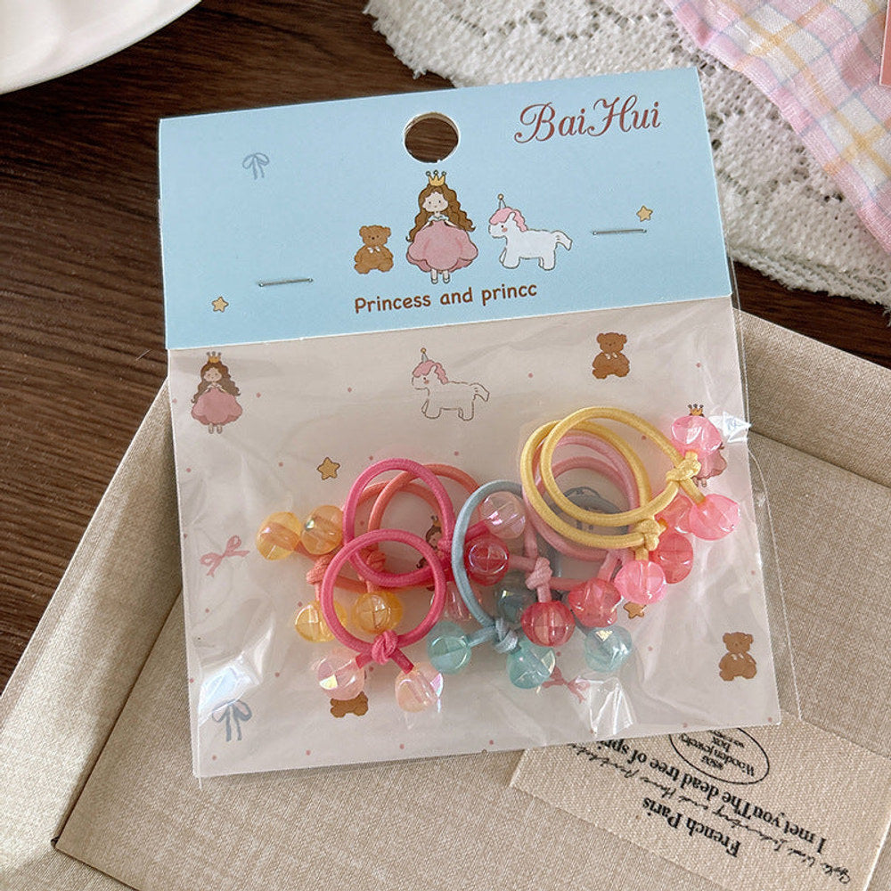 MyKids-USA® Collection of 10 Versatile Beaded Hair Ties