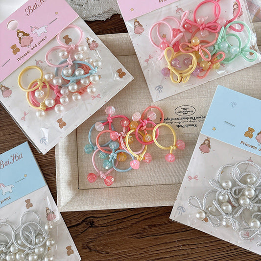 MyKids-USA® Collection of 10 Versatile Beaded Hair Ties