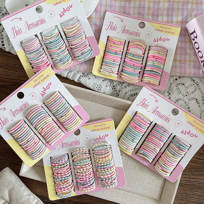 MyKids-USA® Adorable Solid Color Plain Hair Ties 60-Piece Set