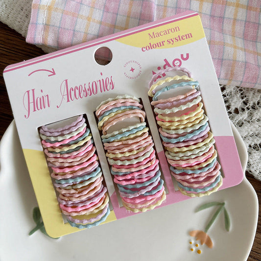 MyKids-USA® Adorable Solid Color Plain Hair Ties 60-Piece Set