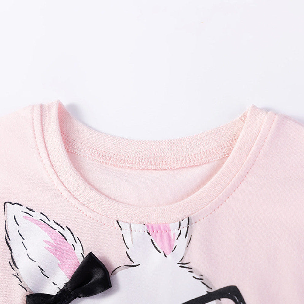 MyKids-USA® Summer Hot Selling Baby Kids Girls Short Sleeves Cartoon Pattern T-shirt and Pants Clothing Set