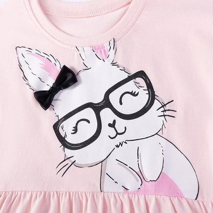 MyKids-USA® Summer Hot Selling Baby Kids Girls Short Sleeves Cartoon Pattern T-shirt and Pants Clothing Set